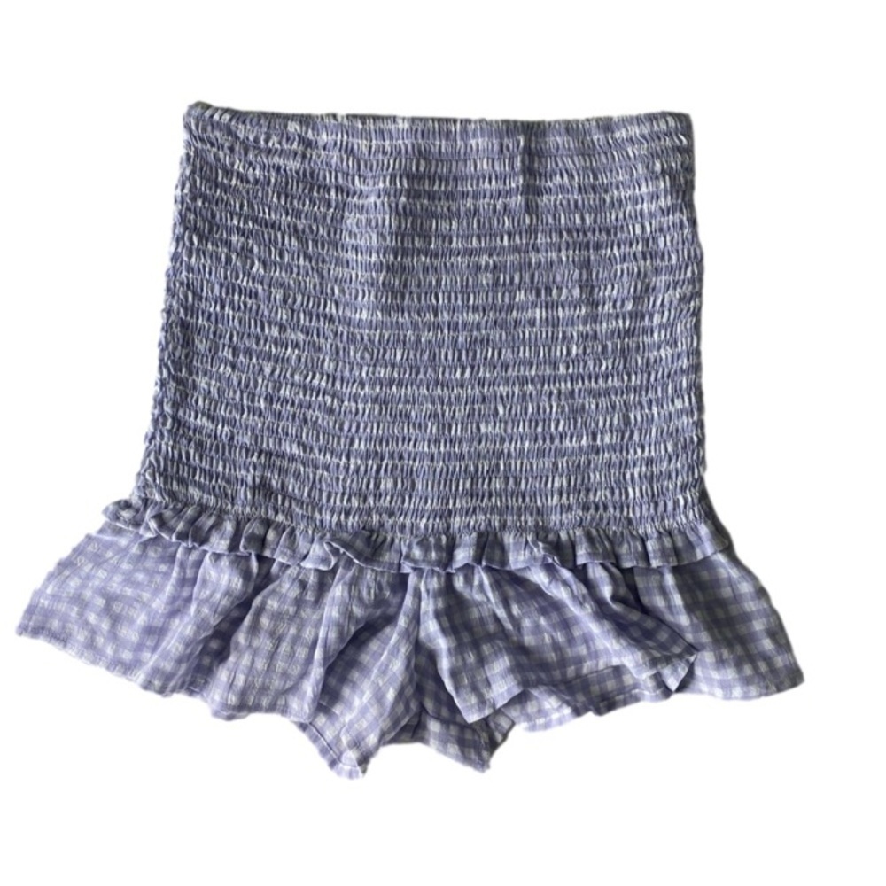 MABEL Skort Purple White Gingham Size S